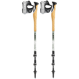 Bastones de carrera de senderos Leki Cross Trail Carbon 110-135 cm blanco white-envy-black