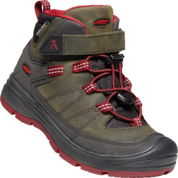 Calzado para niños Keen Redwood MID WP C rojo/gris SteelGray/RedDahlia