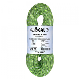 Cuerda de escalada Beal Rando 8 mm (48 m) verde GREEN