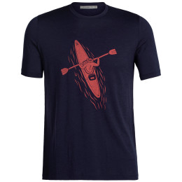 Camiseta de hombre Icebreaker Men Tech Lite II SS Tee Pad azul oscuro midnight