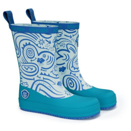 Botas de agua para niños Affenzahn Rainboot Vegan Plashy Shark azul Shark