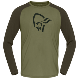 Camiseta funcional de hombre Norrona femund pureUll Long Sleeve oliva Loden Green