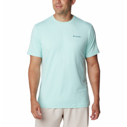 Camiseta de hombre Columbia Kwick Hike™ Back Graphic SS Tee azul claro Spray Heather, Naturally Boundless