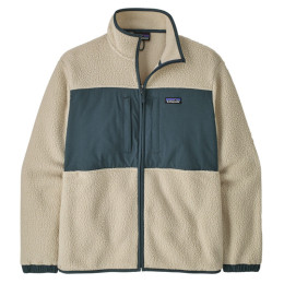 Sudadera de hombre Patagonia M's Retro Pile Patch Jkt beige/verde Pelican
