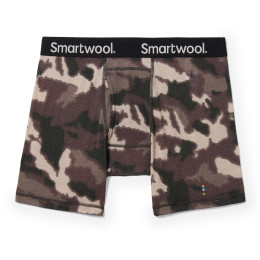 Calzoncillos bóxer funcionales para hombre Smartwool M Merino Print Boxer Brief Boxed marrón dune blurred camo print