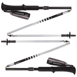 Bastones de senderismo Black Diamond Distance Z 130 cm negro/plata