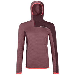Sudadera de mujer Ortovox W's Fleece Light Grid Sn Hoody rosa Mountain Rose
