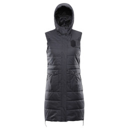 Chaleco de mujer Alpine Pro Harda gris DK.TRUE GRAY