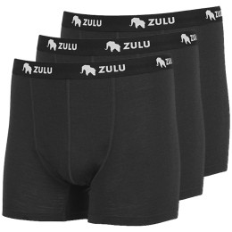 Calzoncillos bóxer para hombre Zulu Merino 160 3-pack negro black