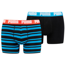 Calzoncillos bóxer para hombre Puma Heritage Stripe Boxer 2P mix1 bright blue