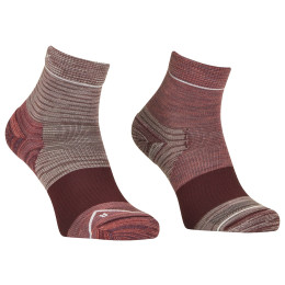 Calcetines de mujer Ortovox Alpine Quarter Socks W rosa/burdeos Wild Rose