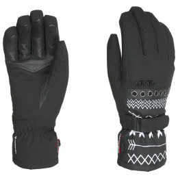 Guantes de esquí para mujer Level Venus negro/blanco Black