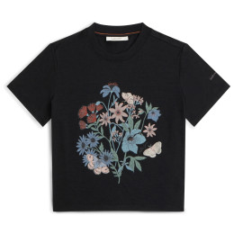 Camiseta de mujer Icebreaker Merino 150 Tech Lite SS Crop Tee NZ Flora