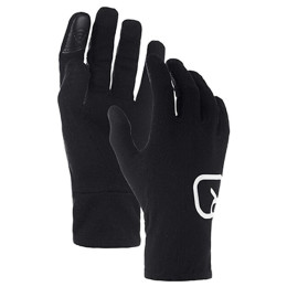 Guantes de mujer Ortovox W's 185 Rock'n'Wool Glove Liner negro Black Raven