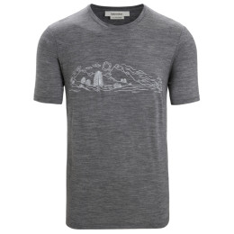Camiseta funcional de hombre Icebreaker Tech Lite II SS Tee Nature Sprint gris Gritstone Heather