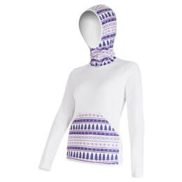 Sudadera de mujer Sensor Tecnostretch bílá s kapucí blanco