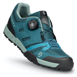 Zapatillas de ciclismo para mujer Scott W's Sport Crus-r Flat Boa azul/verde petrol blue/mint green