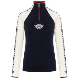 Jersey de mujer Dale of Norway Geilo Fem Sweater azul oscuro/blanco Navy Offwhite Raspberry