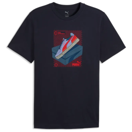 Camiseta de hombre Puma Graphic Tee azul oscuro New Navy