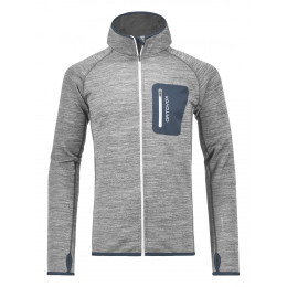 Sudadera de hombre Ortovox Fleece Melange Hoody gris claro GrayBlend