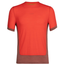 Camiseta de hombre Icebreaker Men ZoneKnit™ SS Tee rojo lava/grape/cb