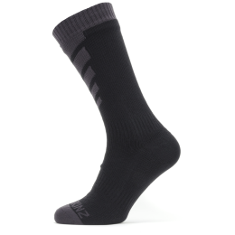 Calcetines impermeables SealSkinz WP Warm Weather Mid negro/gris Black/Grey