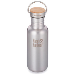 Botella de acero inoxidable Klean Kanteen Reflect w/Bamboo Cap 532 ml gris Brushed Stainless