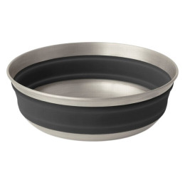 Bol plegable Sea to Summit Detour Stainless Steel Collapsible Bowl M gris Beluga Black