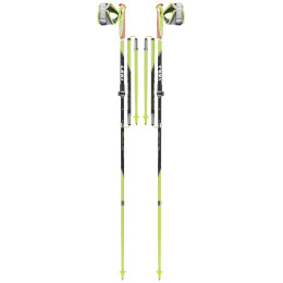 Bastones de carrera de senderos Leki Micro Trail Vario negro PalegreenBlackWhite