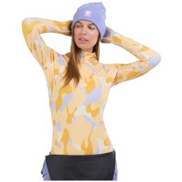 Camiseta funcional de mujer Fundango Yade II Baselayer Top amarillo/violeta corn cloud