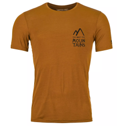 Camiseta funcional de hombre Ortovox 120 Cool Tec Mtn Duo Ts M naranja sly fox