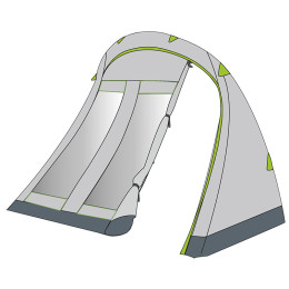 Pared lateral para carpa Coleman Porch with closure 4 P tent gris