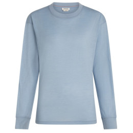 Camiseta funcional de mujer Icebreaker Women Mer 150 Tech Lite LS Relaxed Tee azul claro Zinc Blue