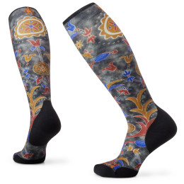 Calcetines de esquí Smartwool W Ski Tc Royal Floral Print Otc negro/azul Black