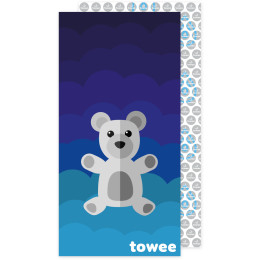 Toalla de secado rápido Towee Bear azul Blue