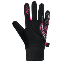 Guantes para niños Etape Puzzle negro/rosa černá/růžová