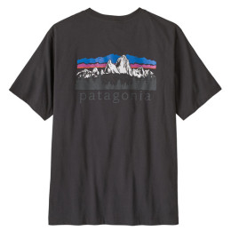 Camiseta de hombre Patagonia M's Fitz Roy Foothills T-Shirt negro Ink Black