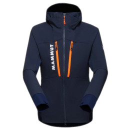 Chaqueta de mujer Mammut Aenergy SO Hybrid Hooded Jacket Women azul/naranja Marine-Vibrant Orange