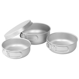 Vajilla Easy Camp Adventure Ultra Light Cook Set plata Silver