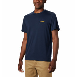 Camiseta de hombre Columbia Maxtrail SS Logo Tee azul/amarillo CollegiateNavy