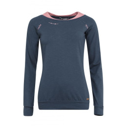 Camiseta de mujer Chillaz Serles 2022 azul oscuro dark blue melange