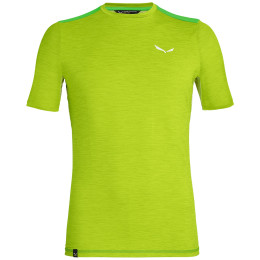 Camiseta de hombre Salewa Pedroc Hybrid 2 Dry M S/S Tee verde claro TendershotMelange