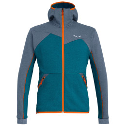 Sudadera de hombre Salewa Solid Logo Dry M FZ HDY azul/gris FlintStoneMelange/