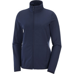 Sudadera de mujer Salomon Outrack Full Zip Midlayer W azul oscuro Nightish