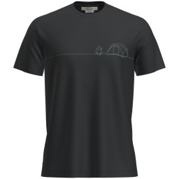 Camiseta funcional de hombre Icebreaker M Mer 150 Tech Lite SS T Sing Li Cmp negro Black