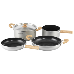 Vajilla Outwell Feast Ceramic Set XL plata Black & Grey