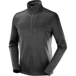 Sudadera de hombre Salomon Essential Lightwarm Heather negro Black