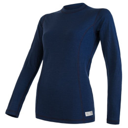 Camiseta funcional de manga larga para mujer Sensor Merino DF azul oscuro deep blue
