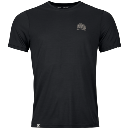 Camiseta funcional de hombre Ortovox 120 Cool Tec Mtn Stripe negro Black Raven