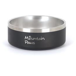 Comedero para perro Mountain Paws Basecamp Dog Bowl negro/plata Black